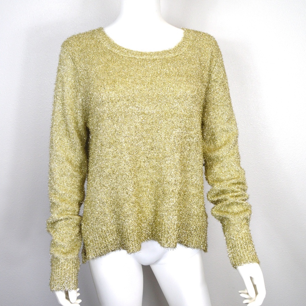 No Boundaries Shiny Gold Sweater